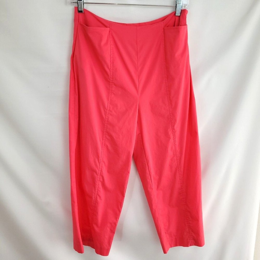 Talbots Size 6 Stretch Crop Capri Pants (28" x 23") Straight Leg Coral Cotton